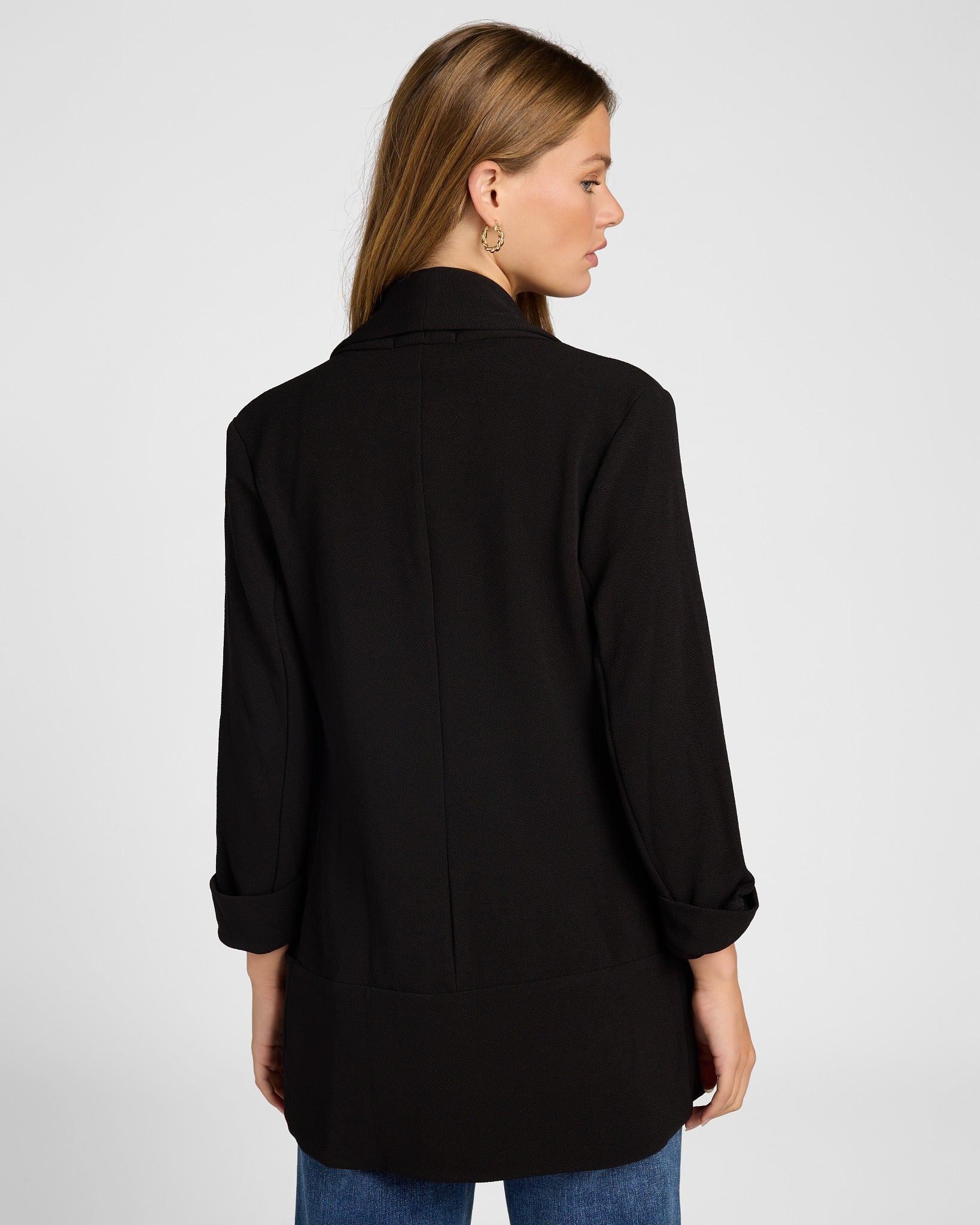 Black $|& Lemon Tart Melanie Open Front Blazer - SOF Back