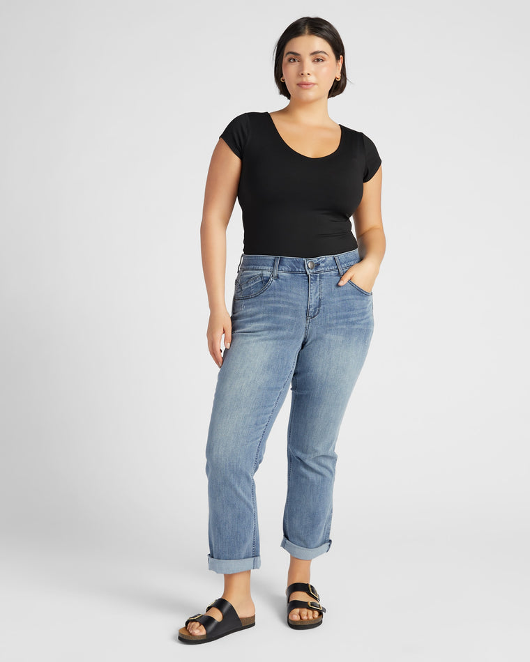 Blue $|& Democracy "Ab"Solution Girlfriend Jeans - SOF Full Front