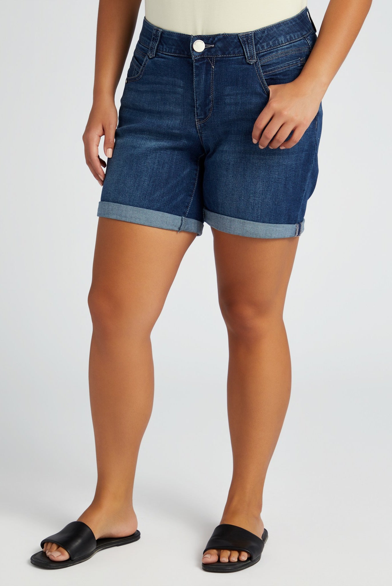 Blue $|& Democracy AbSolution Cuffed Short - SOF Front