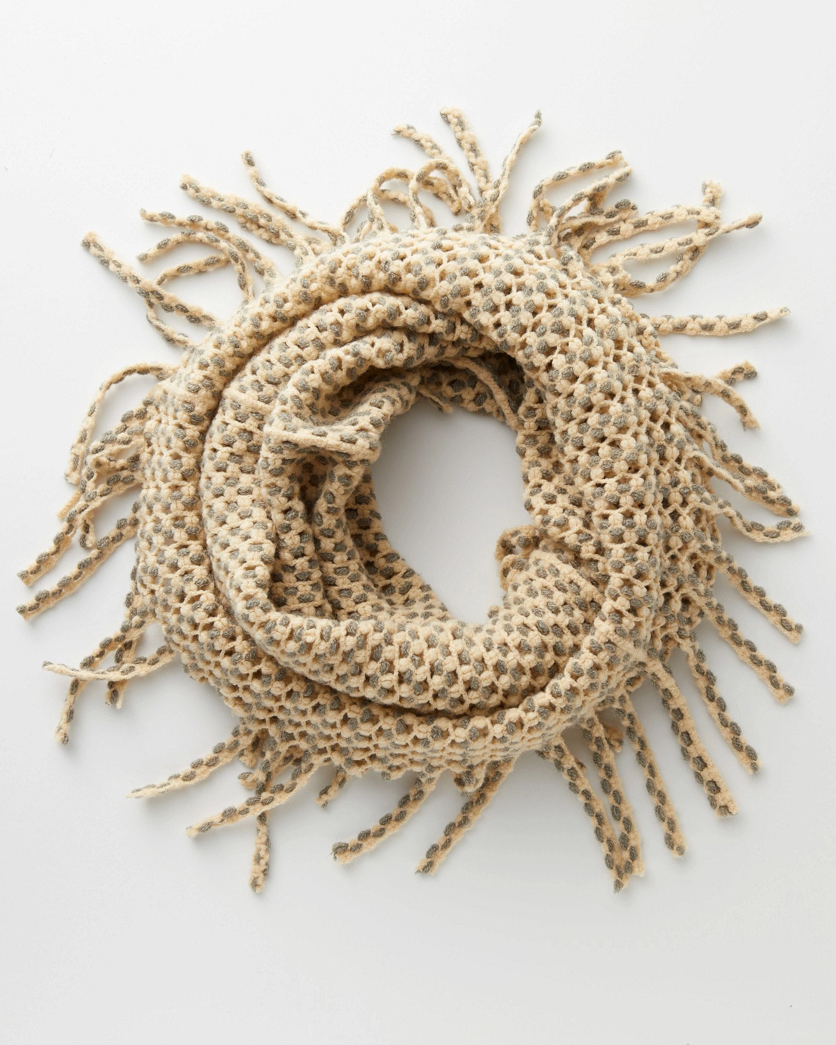 Beech $|& Elegant Essence 2-Tone Mini Tube Scarf - Hanger Front