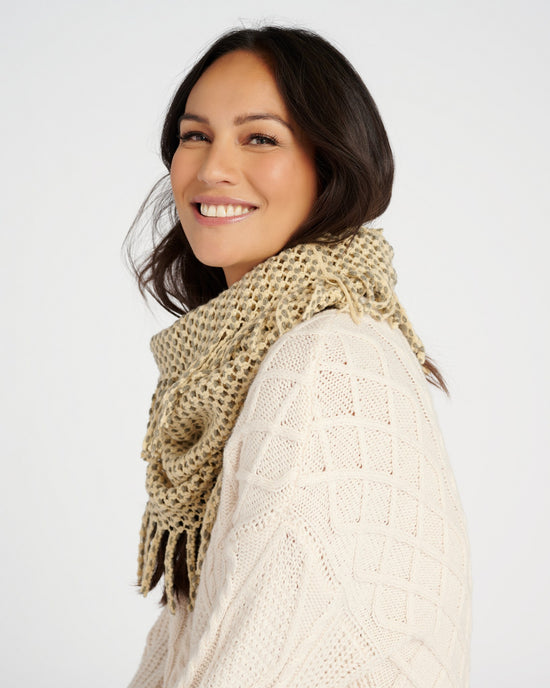 Beech $|& Elegant Essence 2-Tone Mini Tube Scarf - SOF Front