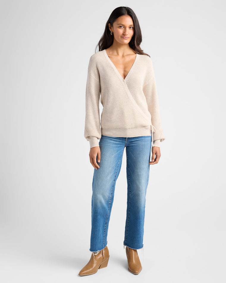 Heather Oatmeal $|& Gentle Fawn Camille Pullover Sweater - SOF Full Front