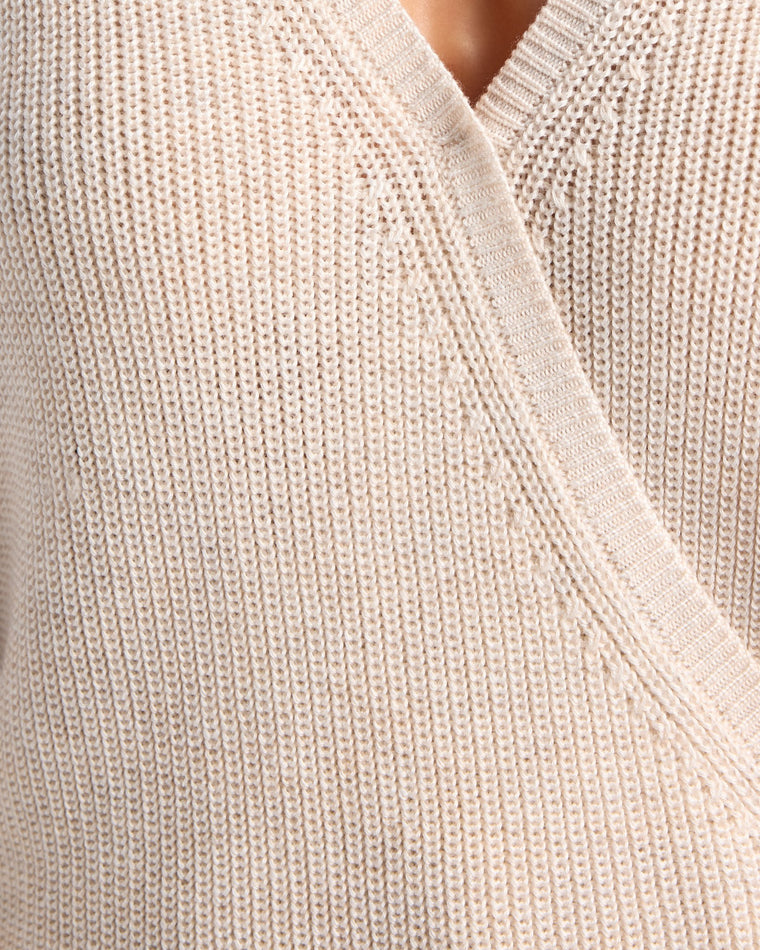 Heather Oatmeal $|& Gentle Fawn Camille Pullover Sweater - SOF Detail