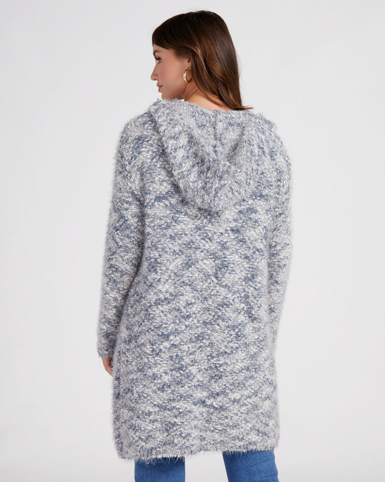 Multi $|& Metric Boucle Hooded Cardigan - SOF Back