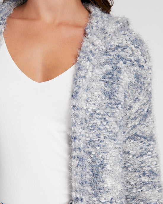 Multi $|& Metric Boucle Hooded Cardigan - SOF Detail