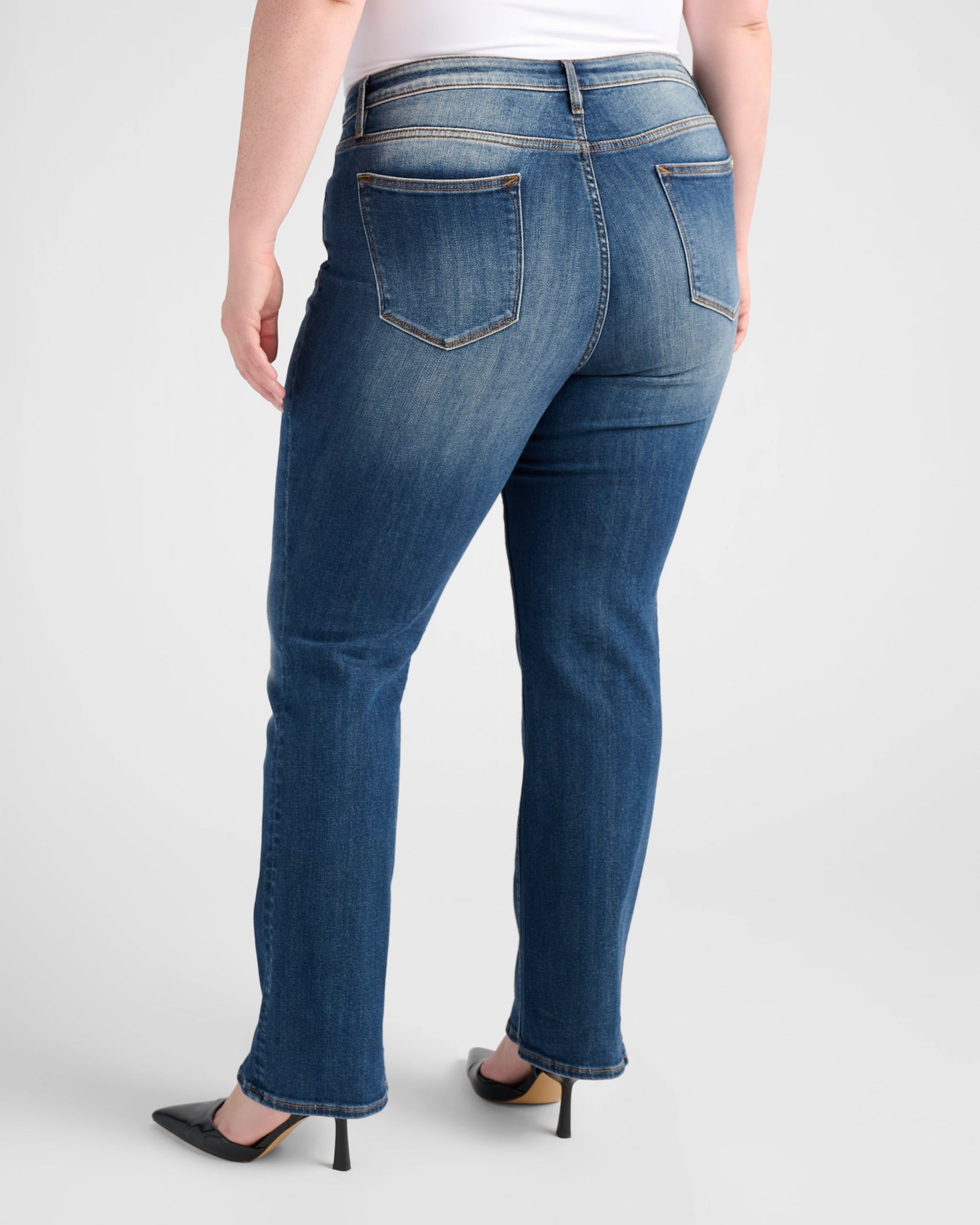 Dark Wash Blue $|& Vigoss Jagger Classic Fit Bootcut Jeans - SOF Back
