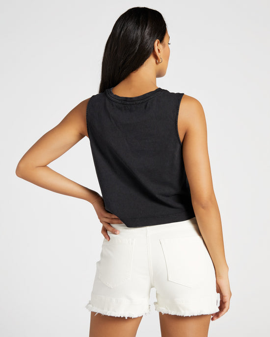 Black $|& Z Supply Sloane Jersey Muscle Tank - SOF Back