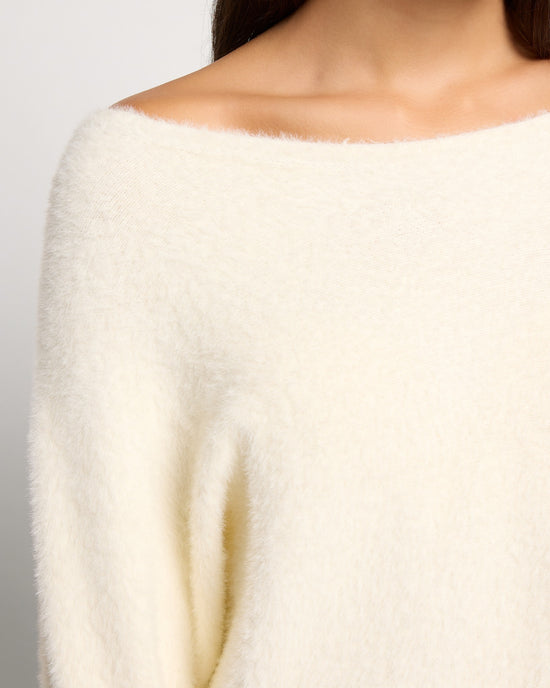 Ivory $|& ACOA Off The Shoulder Sweater - SOF Full Front