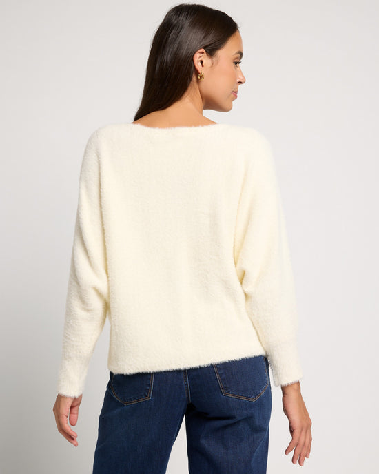 Ivory $|& ACOA Off The Shoulder Sweater - SOF Back