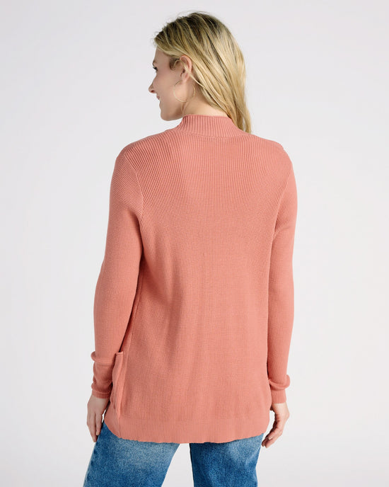 Light Rust $|& Staccato Open Front Pocket Cardigan - SOF Back