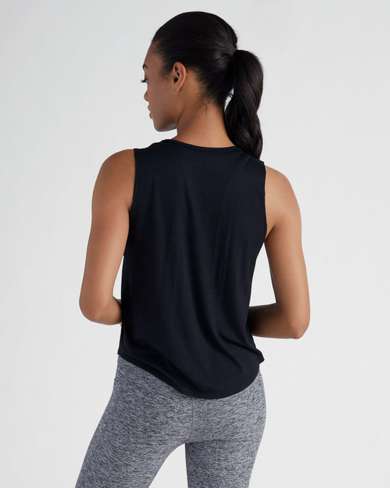 Black $|& Interval Graphic Muscle Tank - Love is Love - SOF Side
