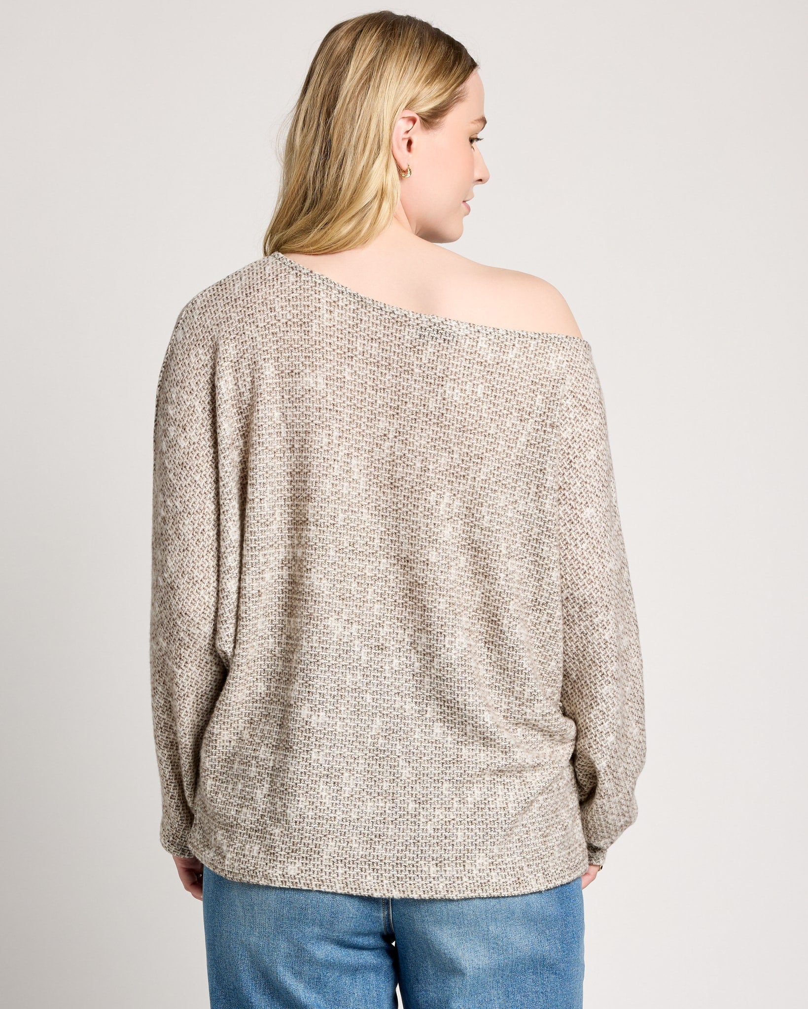 Oatmeal $|& Sadie & Sage Billie Dolman Top - SOF Back