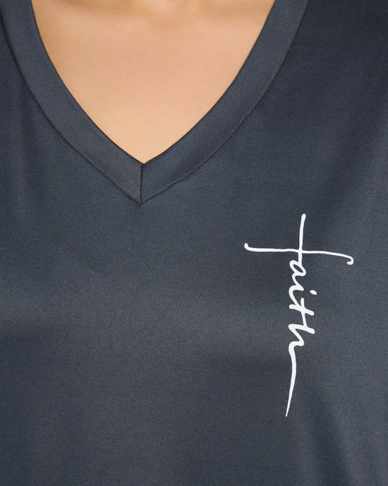 Navy $|& Polagram Faith Over Fear Tee - SOF Full Front