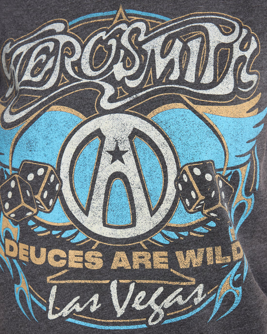 Black $|& Recycled Karma Aerosmith Graphic Tee - SOF Detail