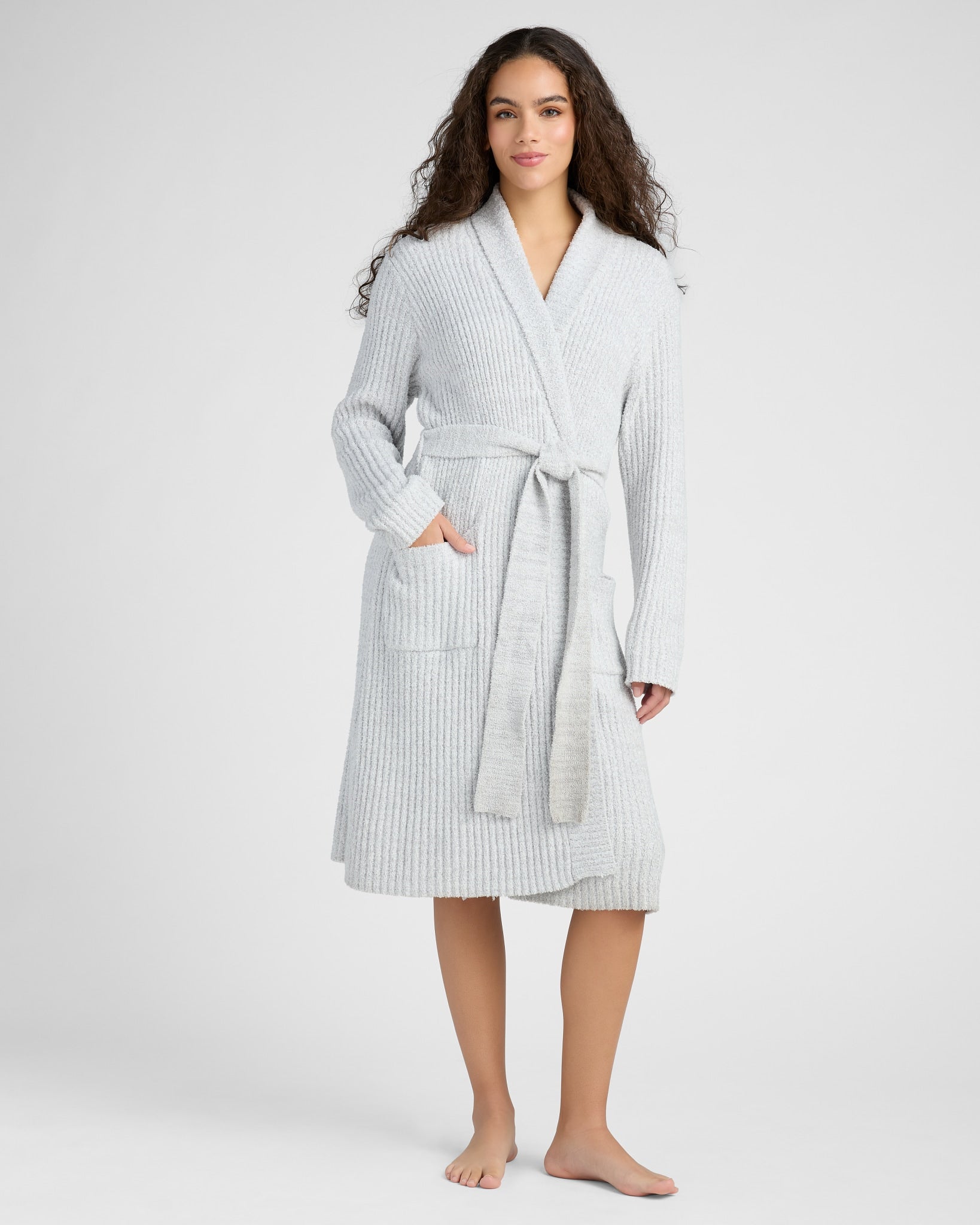 Heather Grey $|& Softies Marshmallow Ribbed Robe