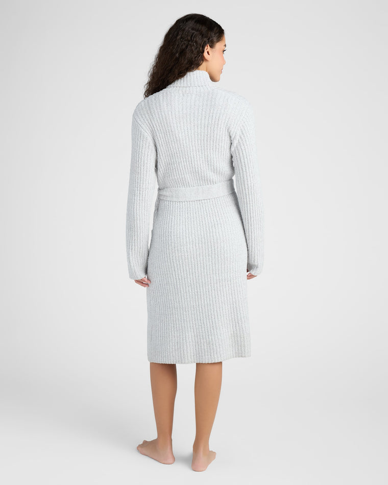 Heather Grey $|& Softies Marshmallow Ribbed Robe - SOF Front