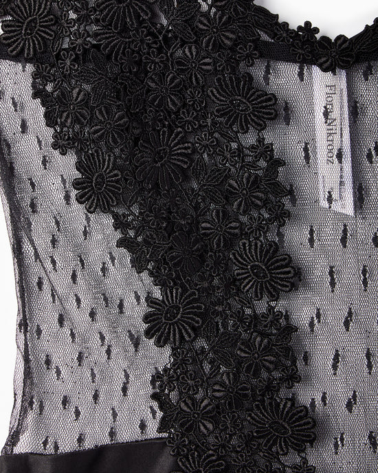 Black $|& Flora Nikrooz Showstopper Chemise - VOF Detail