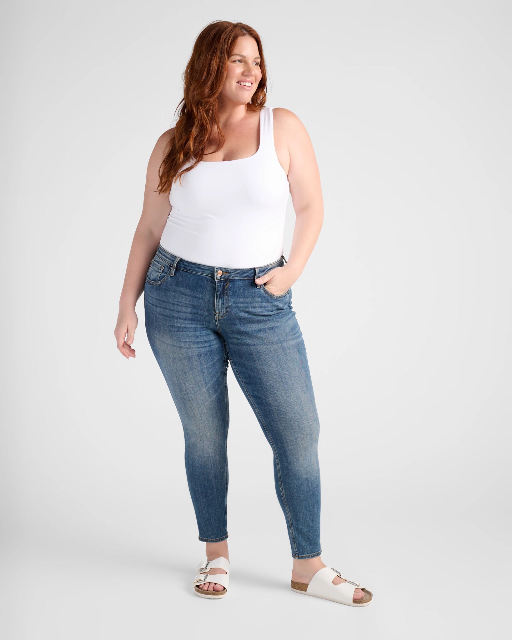 Medium Wash $|& Vigoss Jagger Skinny Jeans - SOF Full Front