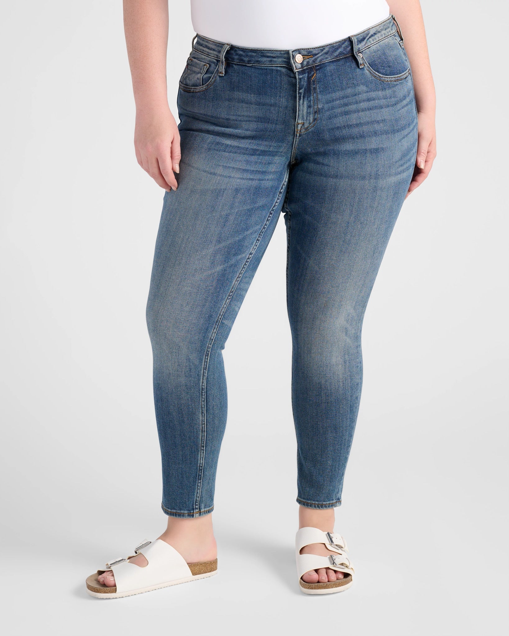 ウエスト　　ロングジョン　　XL Vigoss Plus Size Jagger Cropped Skinny Jeans - Midrise – Wantable