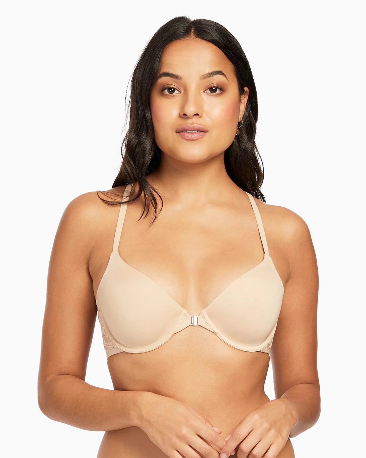 Sand/Sable $|& Montelle Racerback T-Shirt Bra - VOF Front