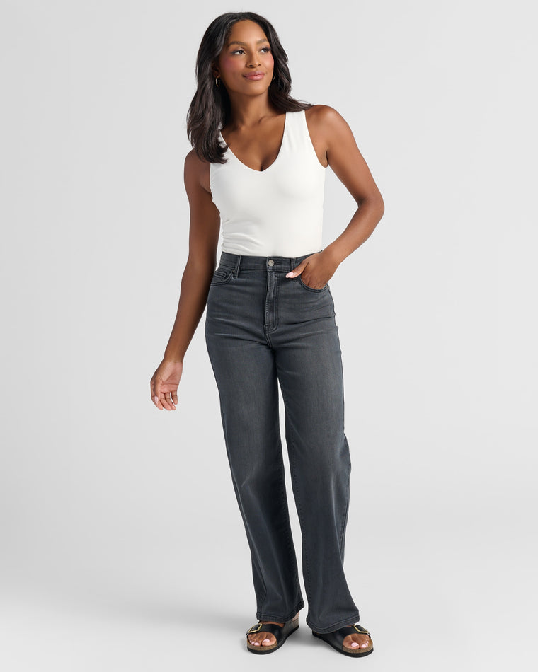 Washed Black $|& Hidden The Logan Dad Jeans - SOF Full Front