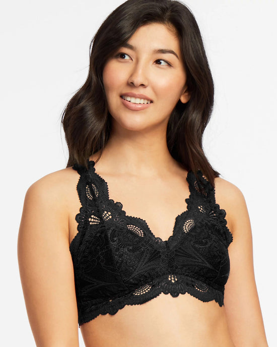 Black $|& Fleur't Belle Epoque Bralette - VOF Detail