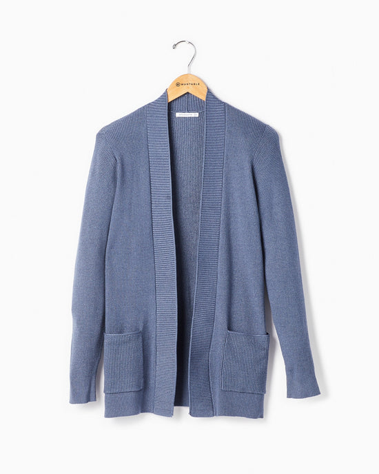 Indigo $|& Staccato Open Front Pocket Cardigan - Hanger Front