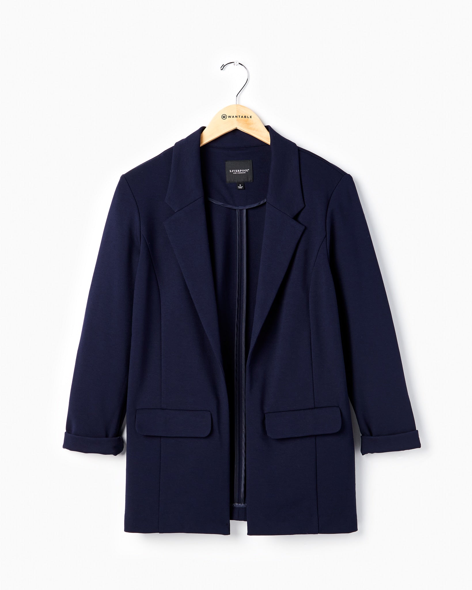 Cadet Blue $|& Liverpool Boyfriend Blazer - Hanger Front