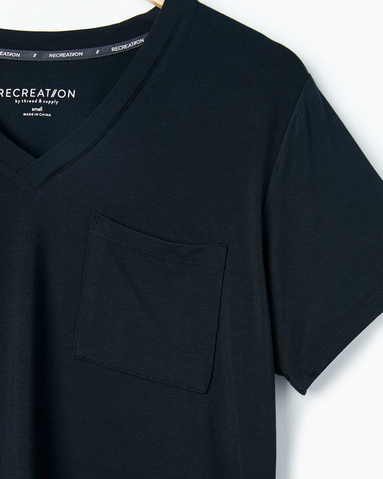 Black $|& Thread & Supply Malaika Cropped Tee - Hanger Detail