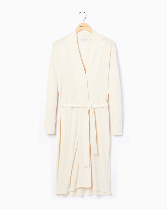 Stone $|& PJ Salvage Textured Essentials Robe - Hanger Front