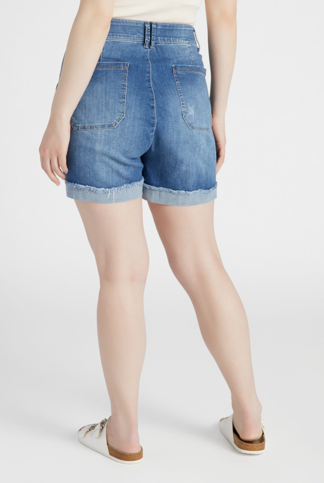 Mid Blue Vintage $|& Democracy Absolution High Rise Short - SOF Back