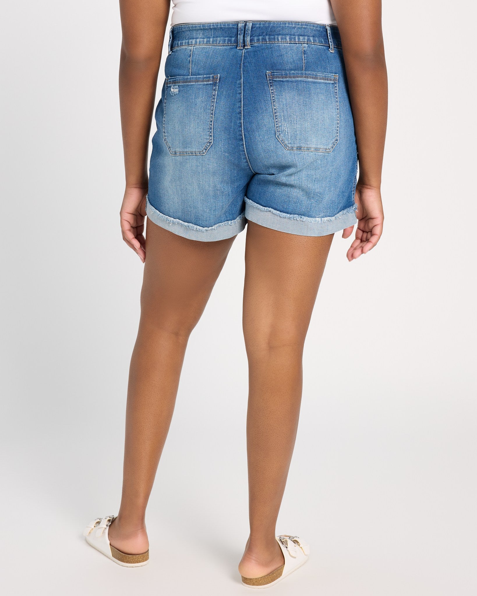 Mid Blue Vintage $|& Democracy Absolution High Rise Short - SOF Back