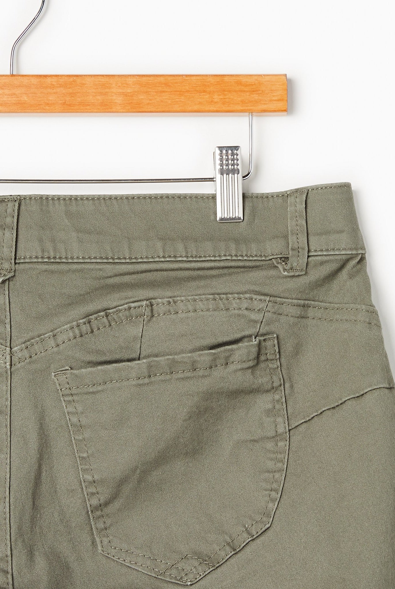 Dusty Olive $|& Democracy Absolution Cuffed Bermuda - Hanger Back