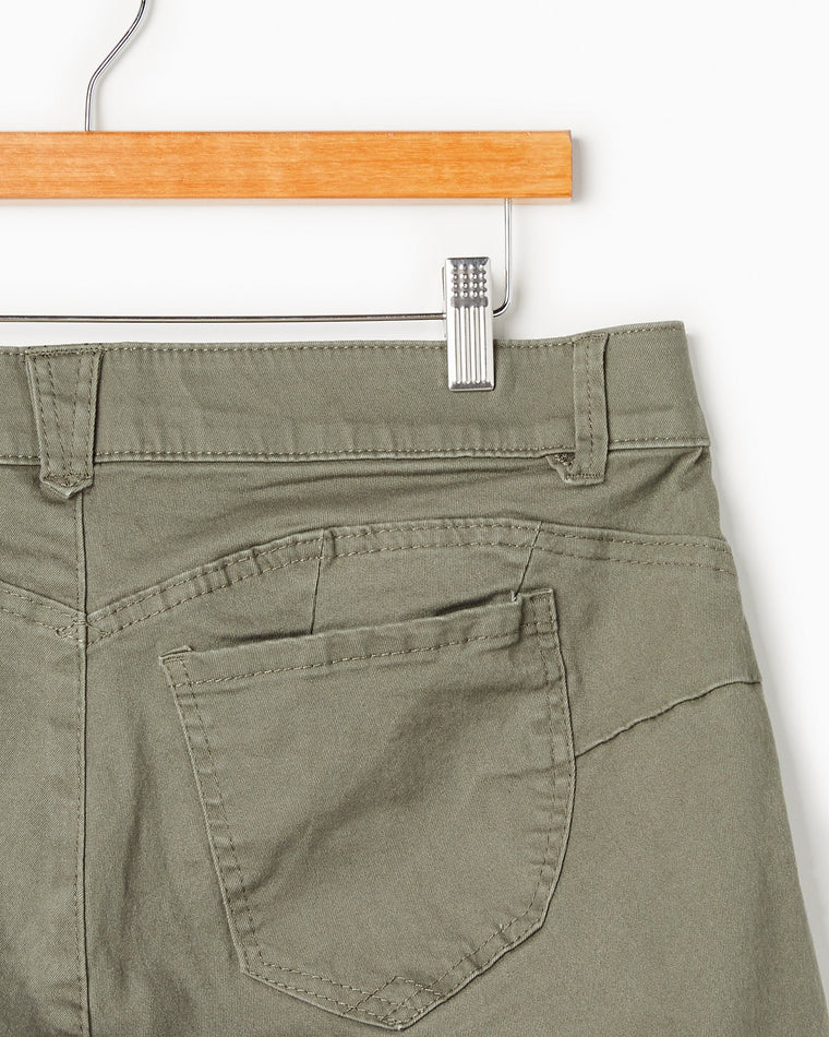 Dusty Olive $|& Democracy Absolution Cuffed Bermuda - Hanger Back