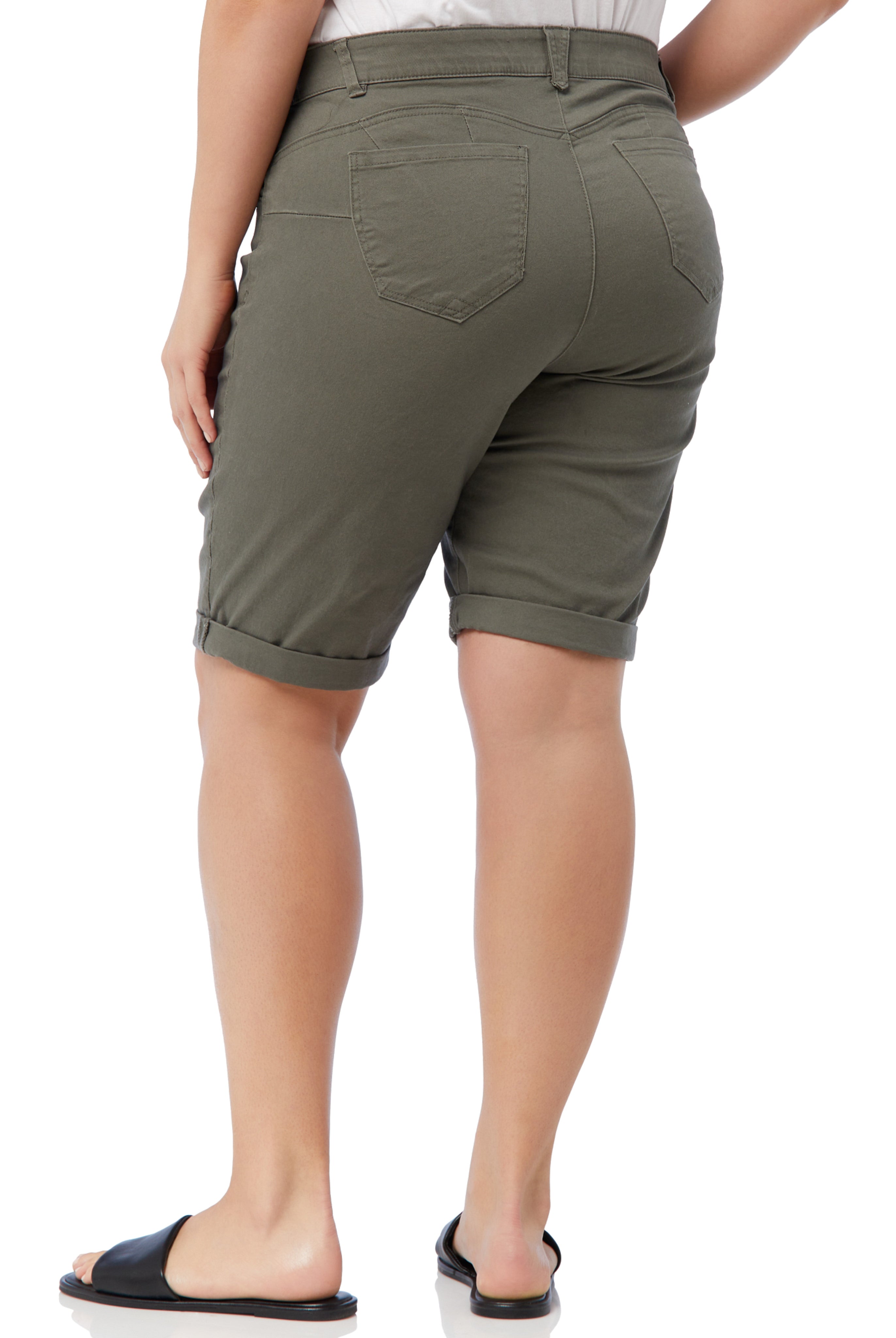 Dusty Olive $|& Democracy Absolution Cuffed Bermuda - SOF Back