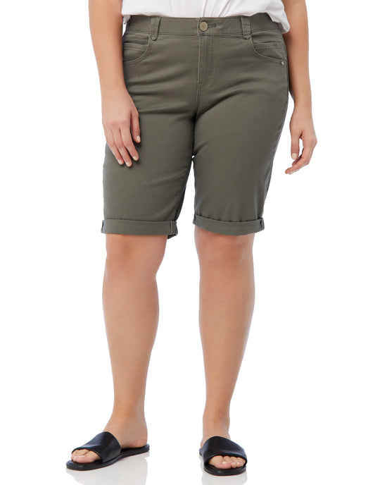 Dusty Olive $|& Democracy Absolution Cuffed Bermuda - SOF Front