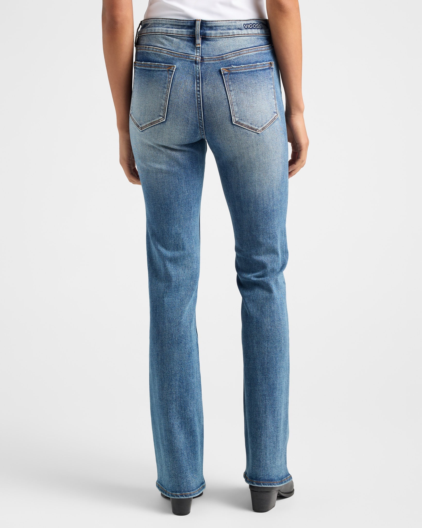 Medium Wash $|& Vigoss Jagger Classic Bootcut Jeans - SOF Back