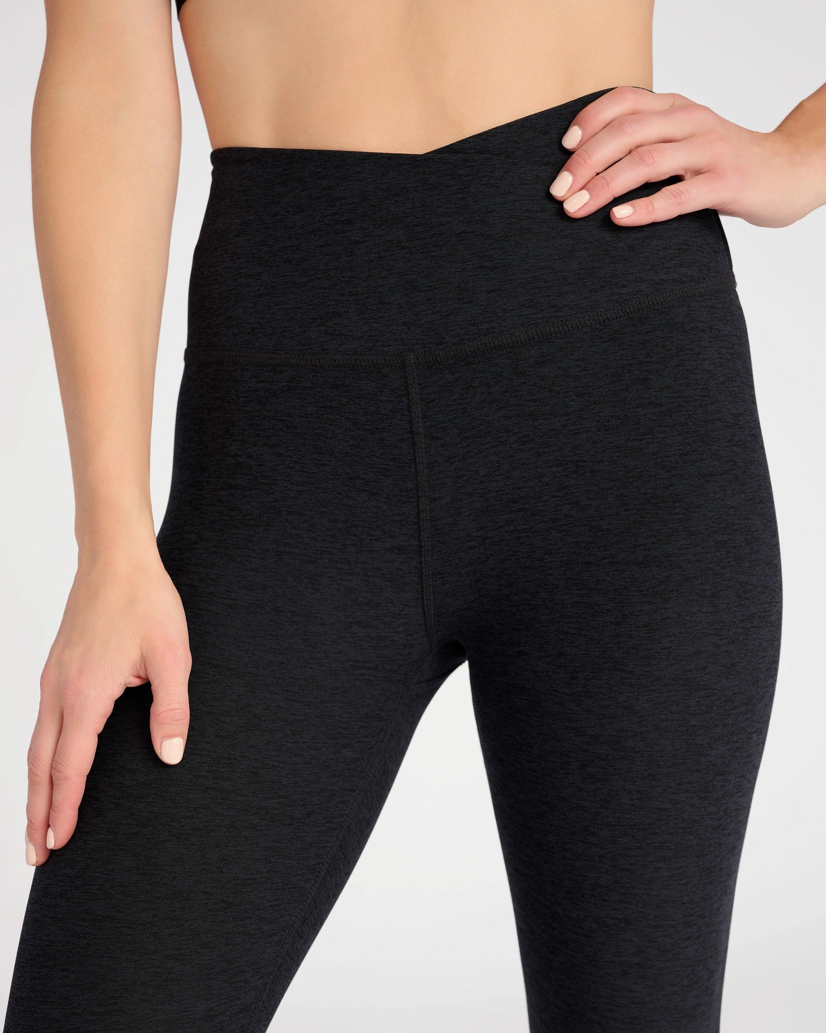Darkest Night $|& Beyond Yoga Spacedye At Your Leisure High Waisted Midi Legging - SOF Detail