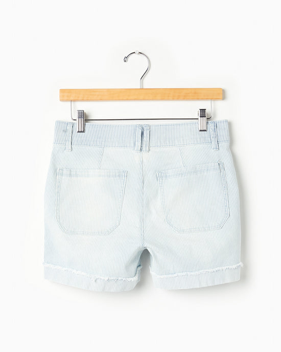 Sky Blue $|& Democracy Absolution Railroad Stripe Short