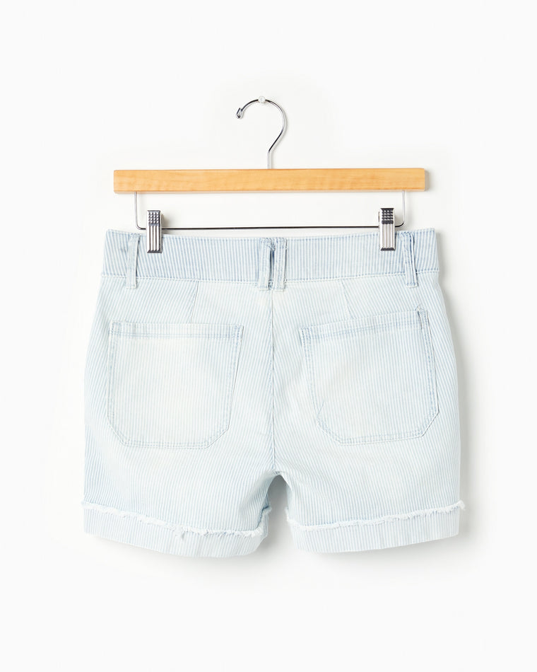 Sky Blue $|& Democracy Absolution Railroad Stripe Short