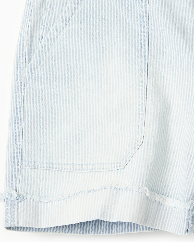 Sky Blue $|& Democracy Absolution Railroad Stripe Short