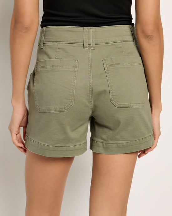 Laurel Oak $|& Democracy High Rise Double Button Utility Short - SOF Back