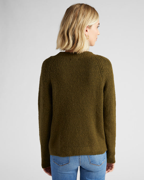 Olive $|& Vigoss Braided Pullover Sweater - SOF Back
