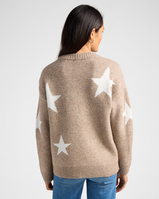 Mushroom $|& Vigoss Crew Neck Star Print Sweater - SOF Back