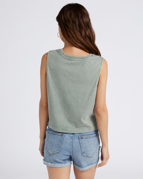 Forest $|& Z Supply Sloane Jersey Muscle Tank - SOF Back
