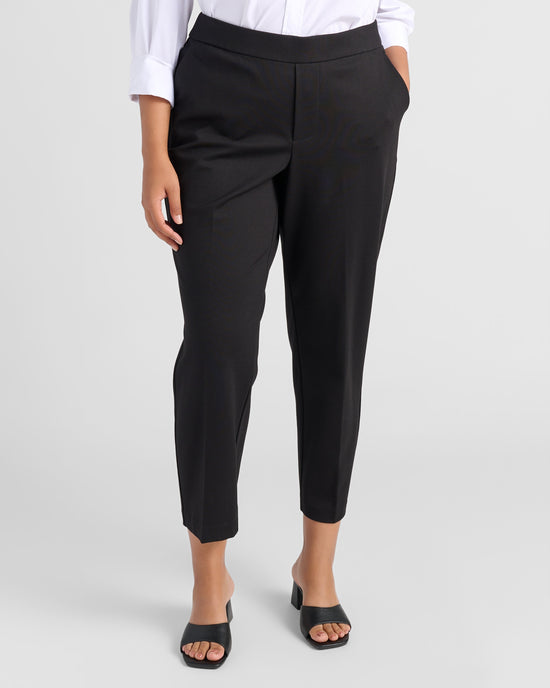 Black $|& Liverpool Kayla Pull-On Trouser - SOF Front