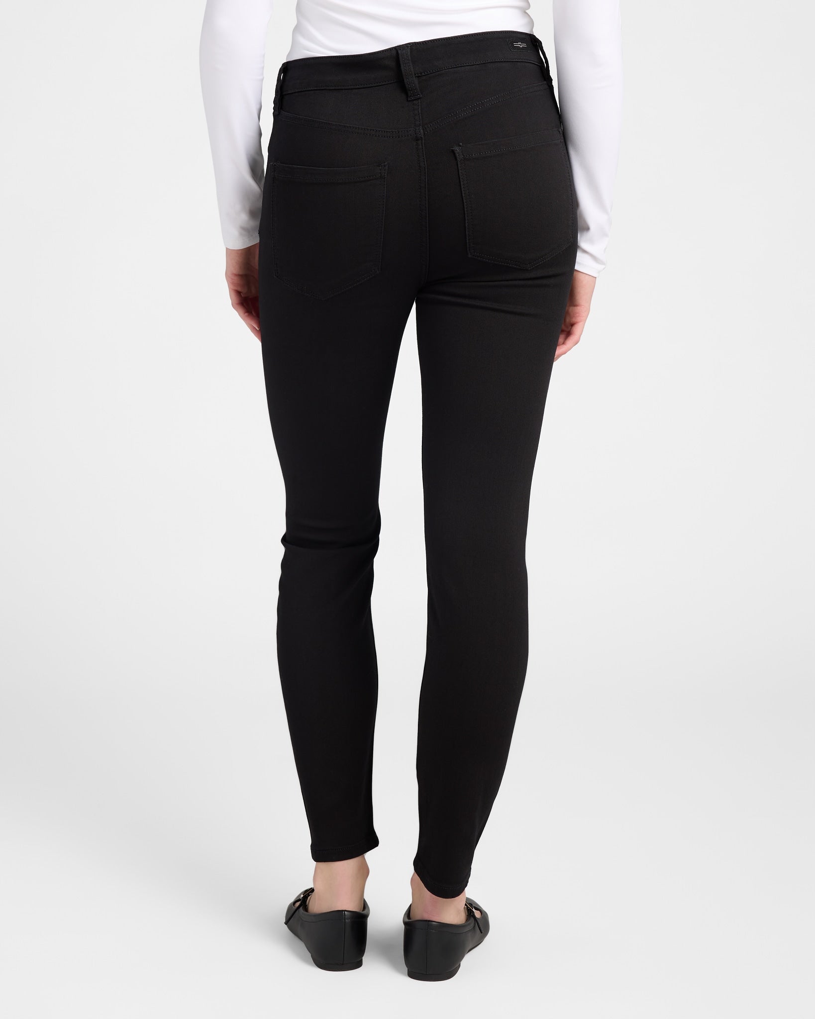 Black Rinse $|& Liverpool Abby High Rise Ankle Skinny - SOF Back