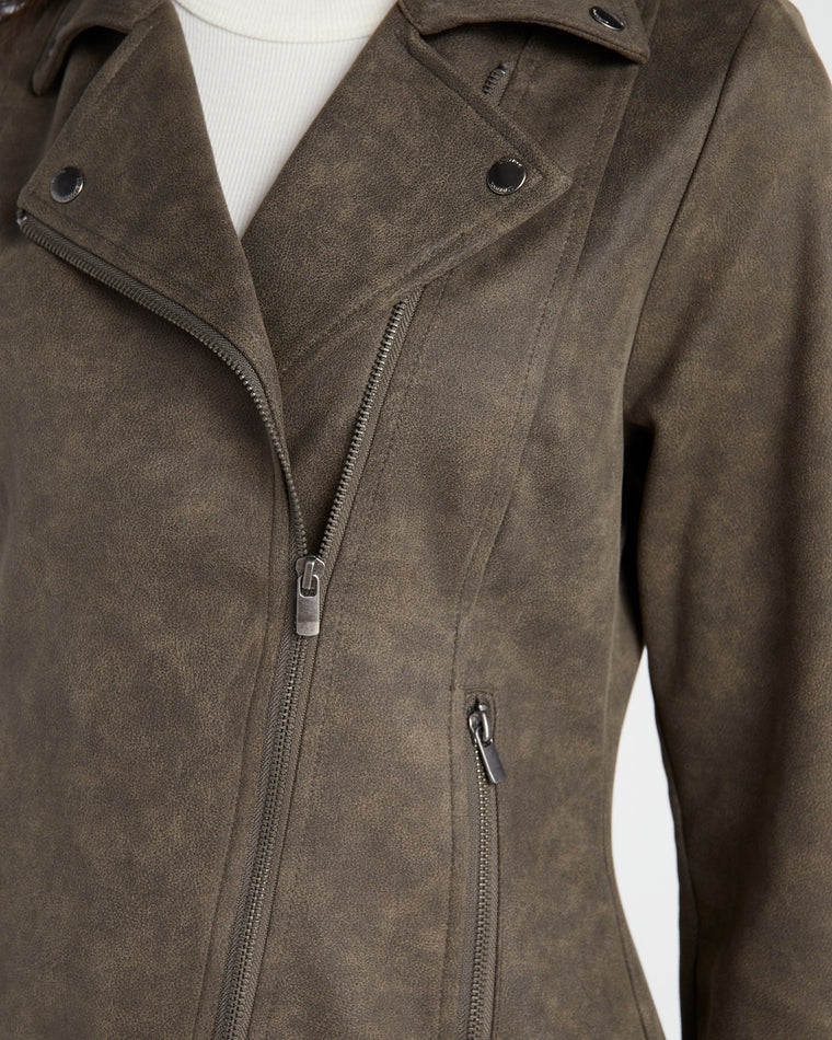 Vegan Leather Moto Jacket $|& Liverpool Vegan Leather Moto Jacket - SOF Detail