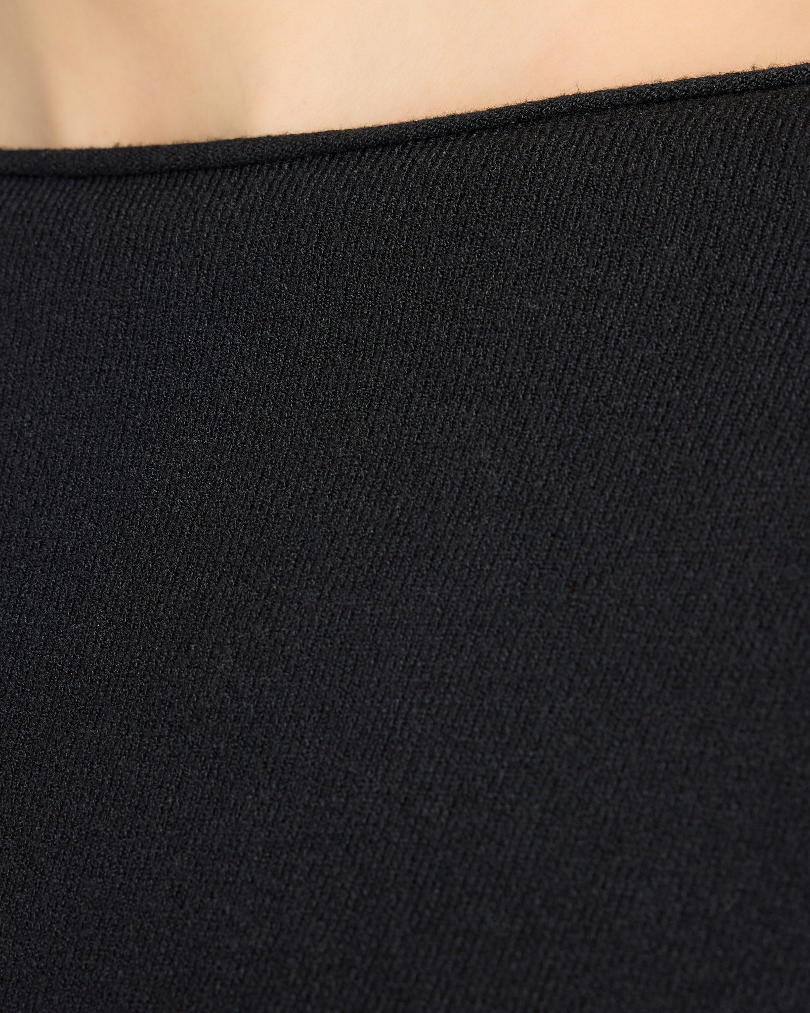 Black $|& Dreamers Pullover Ribbed Detail Sweater - SOF Detail