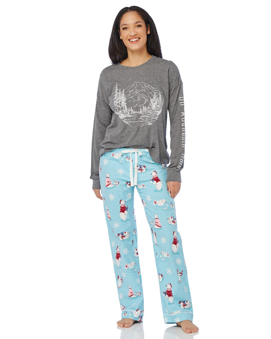 Aqua $|& PJ Salvage Teacher's Pet Flannel Pant - UGC On Fig